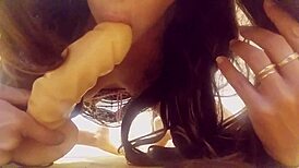 crossdressing choice between cock and pussy in lingerie skirt upskirt