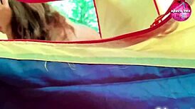 I swear, saw this solo girl mastubatin’ while campin’ out!