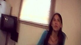 19-year-old Native American teen gulps cum in raw amateur blowjob scene.