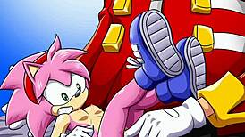 sonic and amy in explosive hentai action!