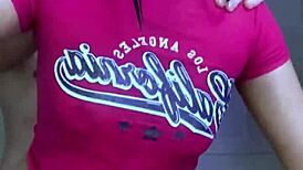 Petite Nerd Shaved for Bathroom Facial Sex