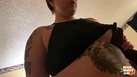 Peach Queenz BBWs Participate in an Interracial Amateur Fetish Video.