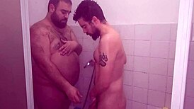 Want to see bareback fucking in the shower?