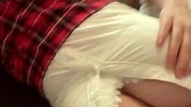 student rides dildo and vibes pussy to orgasm