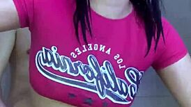 Petite Nerd Shaved for Bathroom Facial Sex