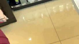 asian ladyboy shows new thong in store 😏