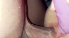 horny latina prostitute uses dildo for double penetration masturbation