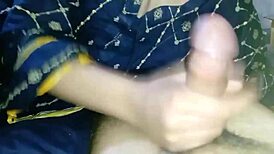 Indian Bhabhi Blowjob with Cum-Hungry Sucking. Deep Big Dick Action and Eating Cum to Satisfy.