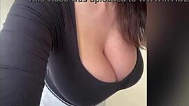 My Stepmom Flashed Her Big Milky Tits Outdoors for Me. Total Slut Move in the Open Air.