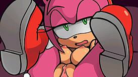 sonic and amy in explosive hentai action!