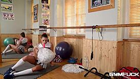 Cheerleader Sensual Jane Teases and Fucks Herself Hard at Gym