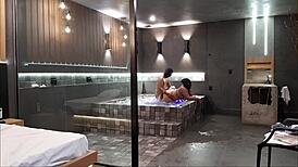 I had wild sex in the bathtub with brunette