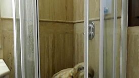 Cindy showers before her championship performance