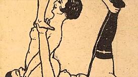 Erotic Alphabet Unveiled in Vintage Cartoon Style