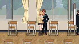 College lady fucks multiple men in this new hentai game