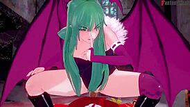 morrigan enjoys intense activity in full halloween special on sheer fantasyking3