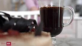 Kitsune liss gets fucked in the kitchen