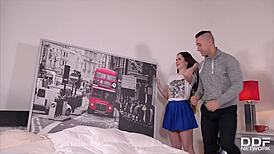 Brunette Bombshell Cassie Fire Takes Teen Ass Fucking Balls Deep