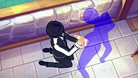 Kirito Gets Handjob in Sword Art Online Yaoi