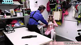 Cute streamer Breezy Bri caught shoplifting, teen pussy wrecked