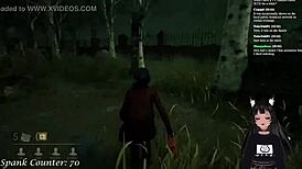 vtuber lewdneko plays dbd and gets spanked part 2