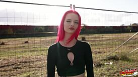 hey, wanna see skinny redhead teen kimkaty ride in her first casting?