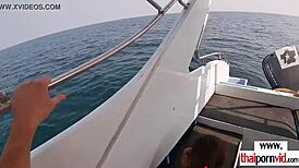 Thai Girlfriend Sucks Big Cock Outdoors Before Hardcore Fucking With Big Tits