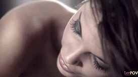 Artistic Brunette Lesbians Fucking in Black and White Video