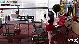 Boldly Lifts Secretary's Dress in Intense Anime Hentai Scene