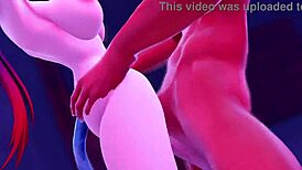 Jane strips naked in 3D anime hentai