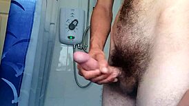 Gay twink with big ass caught masturbating then assfucked in amateur anal scene