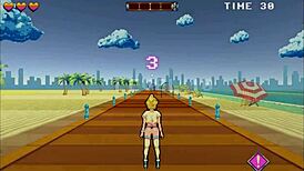 Roller babe engages in outdoor BDSM with muscular guys