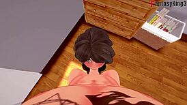 aunt cass gives blowjob to cassidy hamada in big hero fantasy