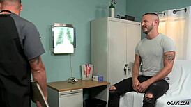 A gay doctor enjoys anal sex with an unexpected guest