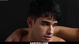 Hey, why's stepson letting daddy handle his cock like that?