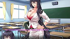 Teacher gets anal in classroom hentai scene 😏