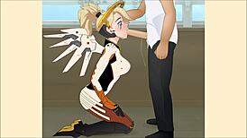 Overwatch Mercy Deepthroat Hentai