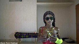 Check out this perfect ebony tits and skinny chocolate body!