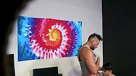 Hey, why's stepson letting daddy handle his cock like that?