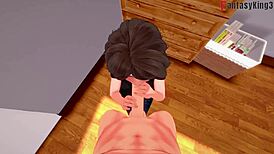 aunt cass gives blowjob to cassidy hamada in big hero fantasy