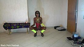 Check out this perfect ebony tits and skinny chocolate body!