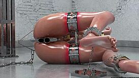 Cybercaptain's 3D BDSM bondage comics with big tits