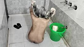 A steamy shower scene with a hot Indian wife and a hardcore fuck on the tiles