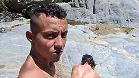 Rasurando Mi Pene Peludo y Follando Rasurado en Outdoor Publico