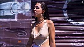 behind the scenes porn with brunette getting facial and anal 😈