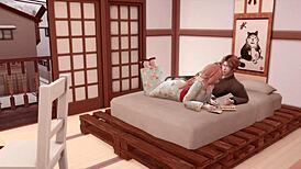 3d japanese vibes he teases me so i tease him back in cowgirl