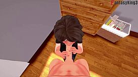 aunt cass gives blowjob to cassidy hamada in big hero fantasy