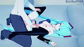 Hatsune Miku and Kagamine Rin in Wild Hentai Action