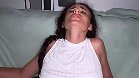 stepsister was lying there without panties and i put my dick in her ass 😈