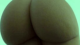 this hot black chick is showing off her massive ass on camera, teasing with her curvy body.